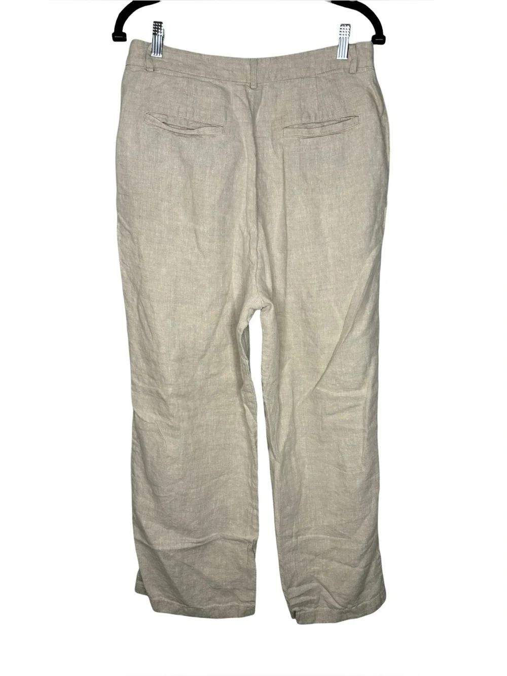 Reformation Beige Linen Trousers Pants Size 10 Minimalist Contemporary